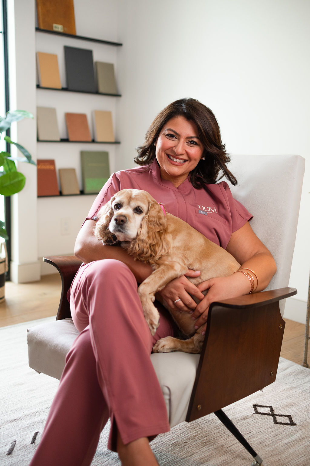 Jasmine Bhatti with her dog